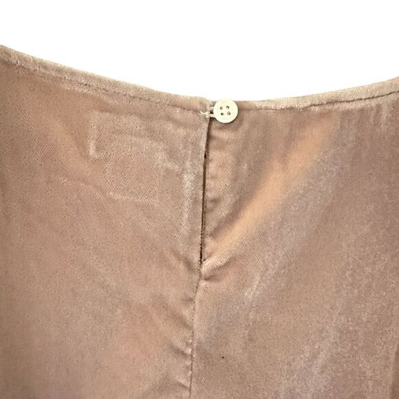 J. Crew Light Pink Short Sleeve Scoop Neck Button Lined Velvet Blouse Size M - Picture 4 of 8